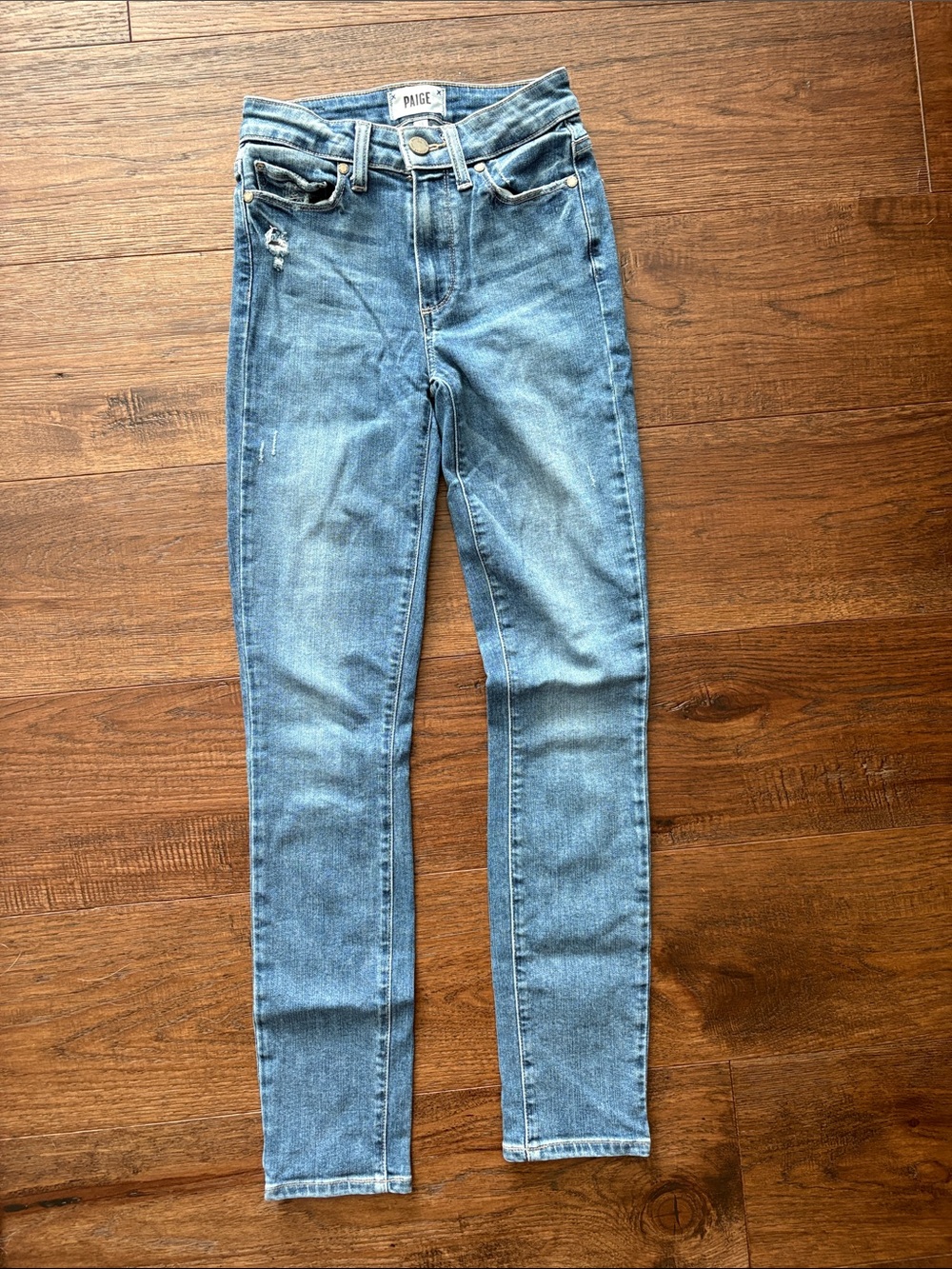 PAIGE Light Blue Hoxton Ankle Peg High-Rise Skinny Jeans